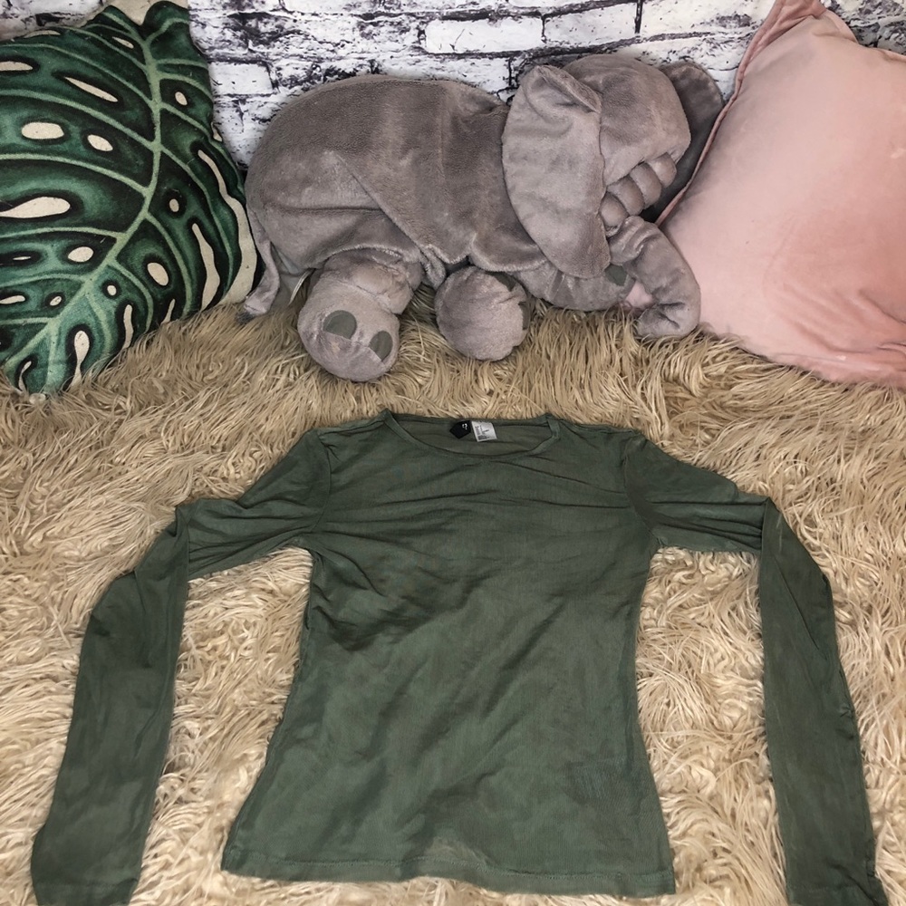 FOREST GREEN MESH TOP - Picture 4 of 4